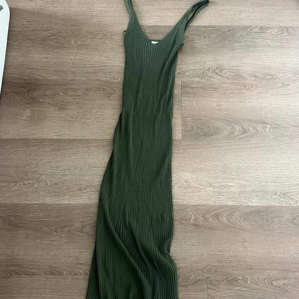Mod Ref Olive Ribbed Bodysuit - Picture 2 of 4